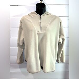 Beige Half-Zip Hoodie – Size 2X (see measurements)